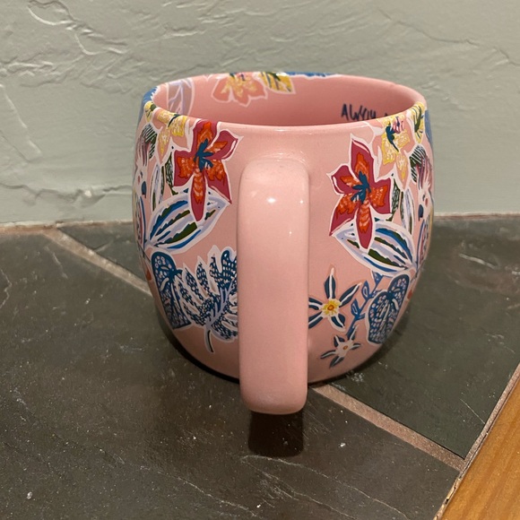Opalhouse Stoneware Mug Away From My Desk 16 Oz Cockatoo Floral Pink - Picture 4 of 7